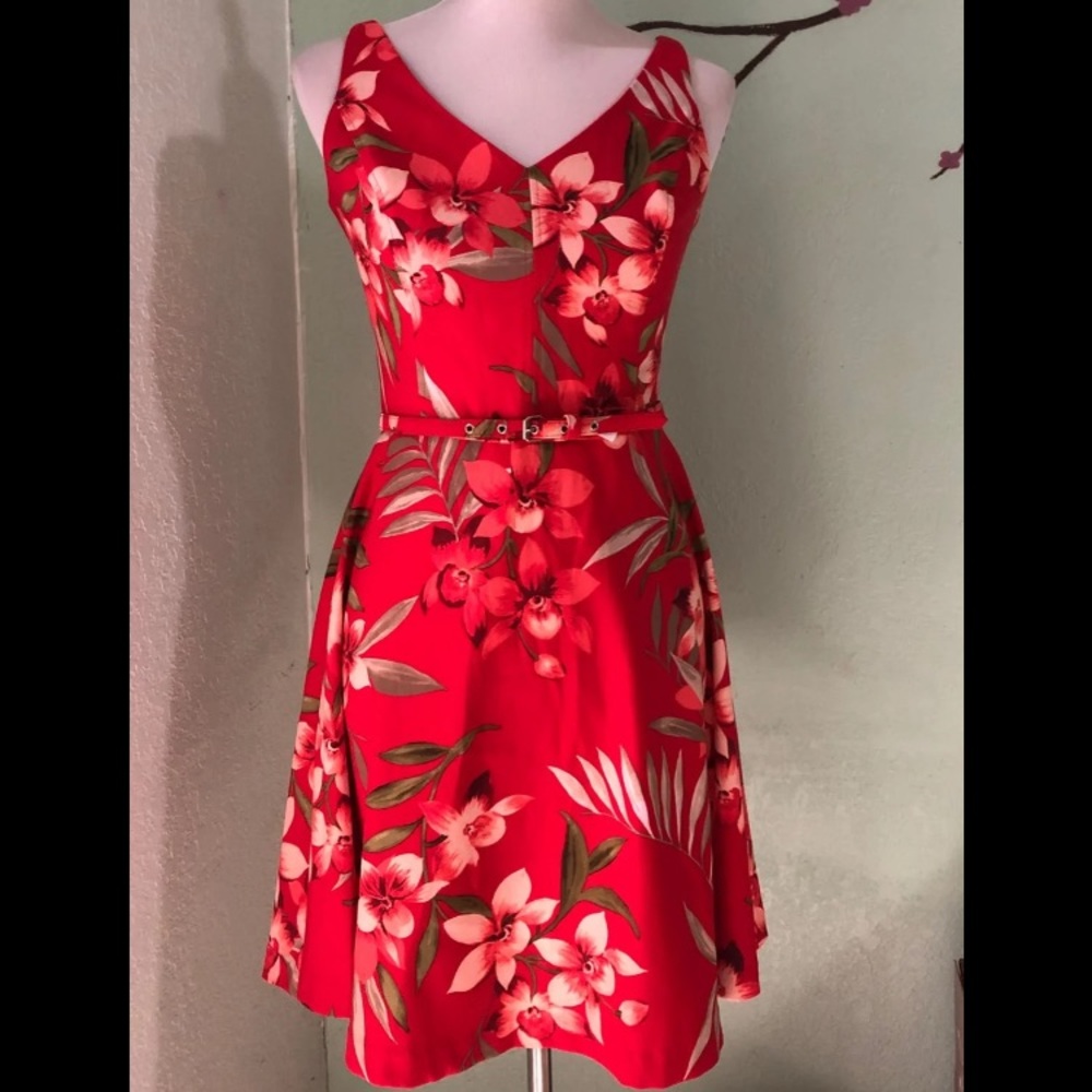 Dressbarn casual Floral Aline Dress size 4 petite